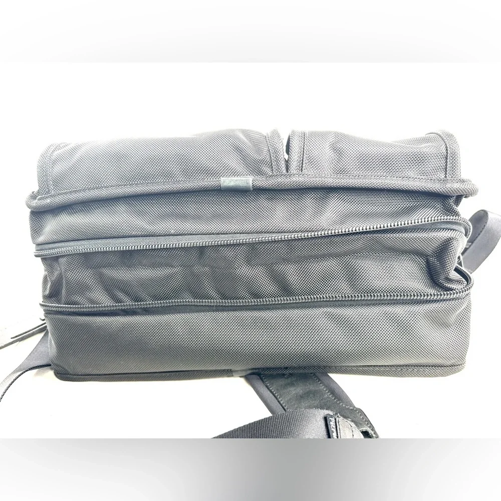 Tumi Black Ballistic Canvas Expandable Large Attaché Briefcase Laptop Bag Office